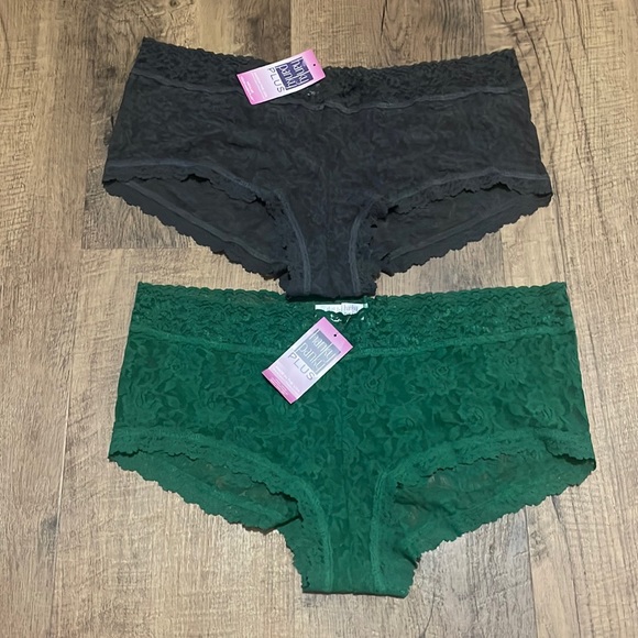 Hanky Panky plus Size 2X lace boy shorts underwear 2 pairs New with tags - Picture 2 of 9